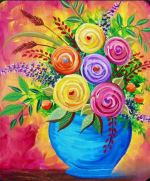 cvijece u plavoj vazi